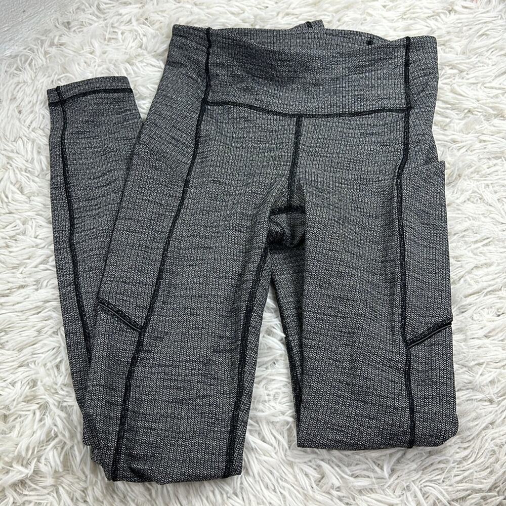Lululemon Speed Up Tight 28" Full-On Luxtreme Luon Variegated Knit Black Heather
